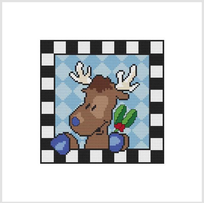 (image for) Country Christmas Checkered - REINDEER